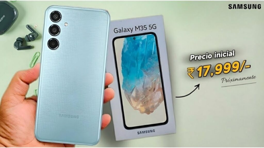 Samsung Galaxy M35 5G – Disfruta de juegos, videos y apps con su pantalla AMOLED 120Hz y batería de 8000mAh